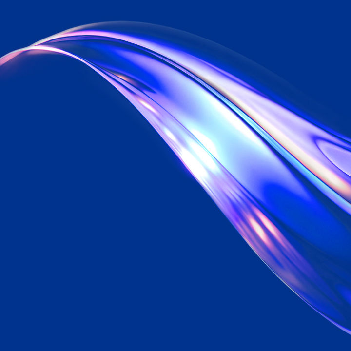 Abstract reflective liquid wave banner