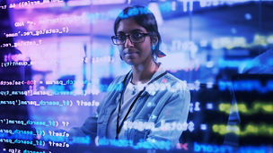 Woman looking at screen