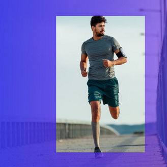 Man aan het hardlopen