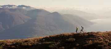 Man and a woman trekking
