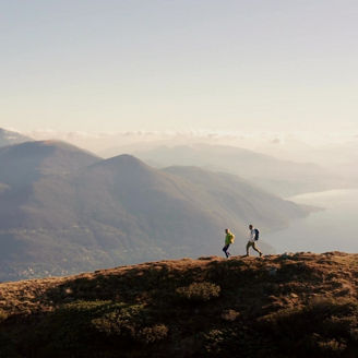 Man and a woman trekking