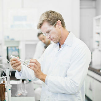 man in lab