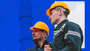 Twee mannen in gasveld