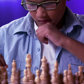 Man playing chess