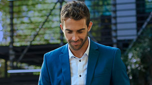 man with laptop