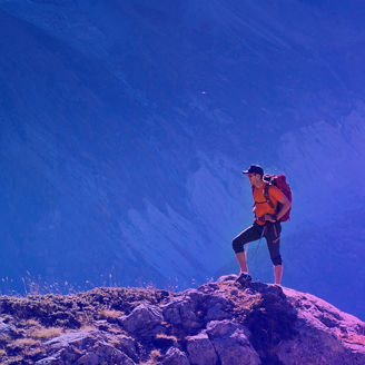 Man standing on mountain