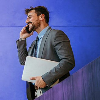 Man talking on phone