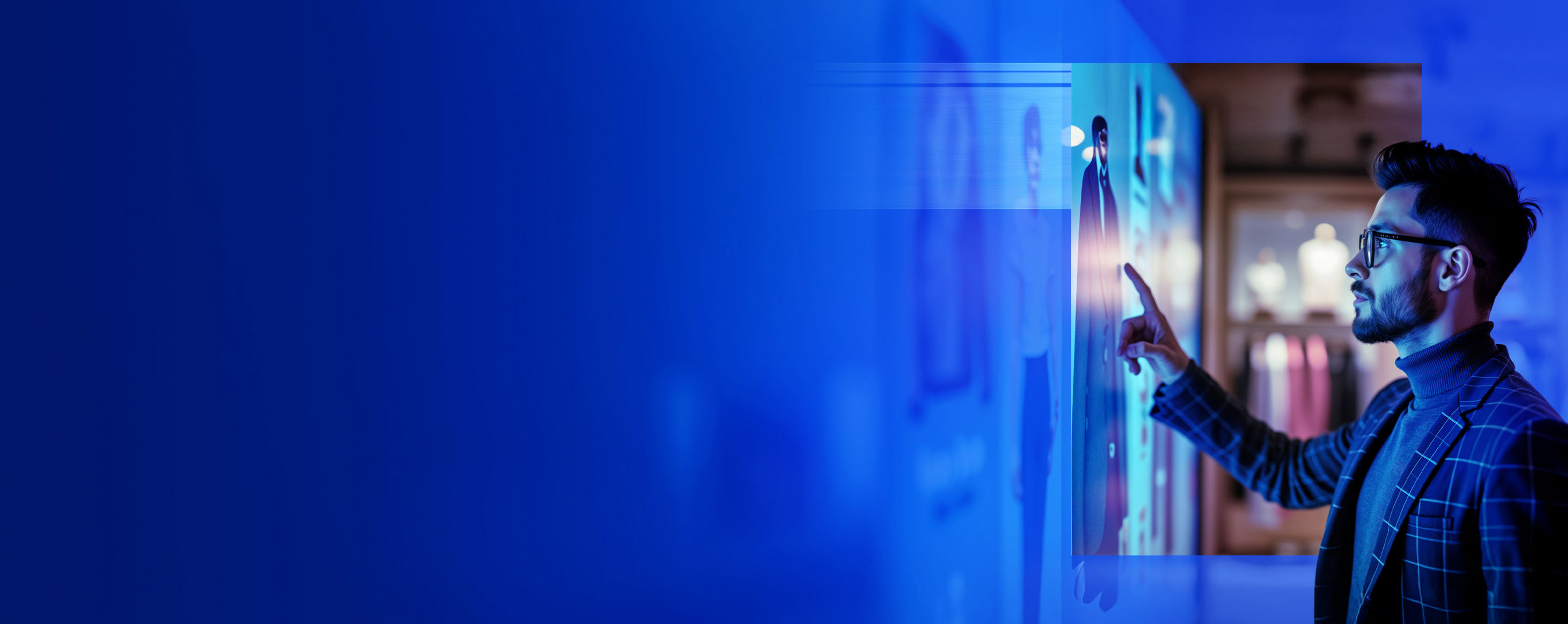 man working on digital board