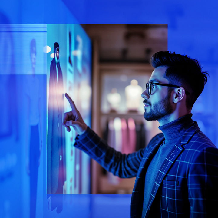 man working on digital board