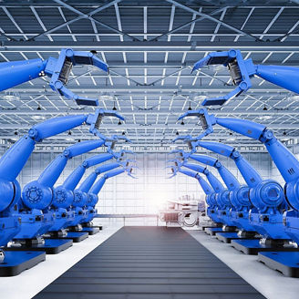 Roboterarme in Produktion
