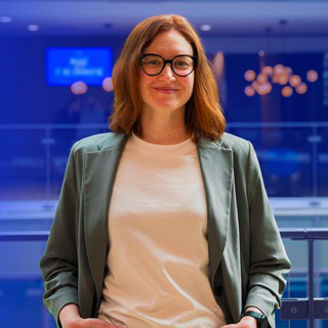 Woman with glasses
