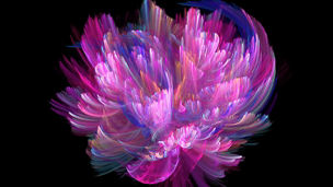 abstract pattern isolated on a black background