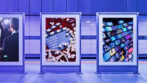 Schaufenster auf U-Bahn-Steig