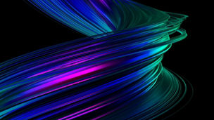 Abstract 3d rendering of twisted lines