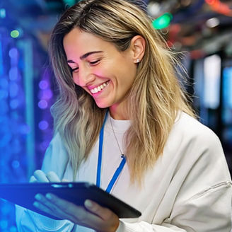 Kobieta sprawdzająca pliki na telefonie