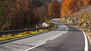 Mountain road view