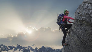 Mountain rock climber