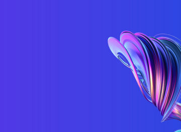 Multi color abstract in purple background banner