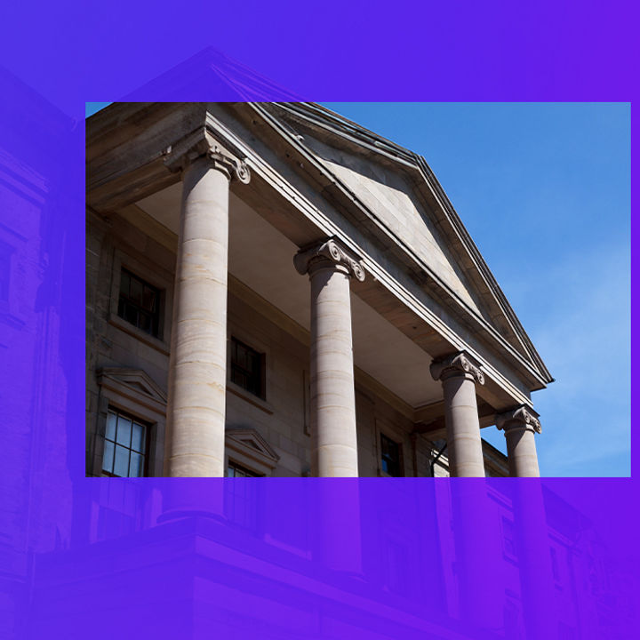 Columns on classical building