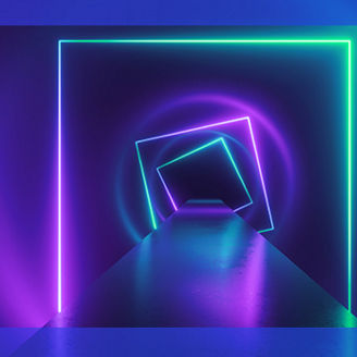 Square laser light tunnel
