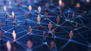 Netzwerk von Figuren auf Fläche