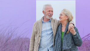 Old people on the beach