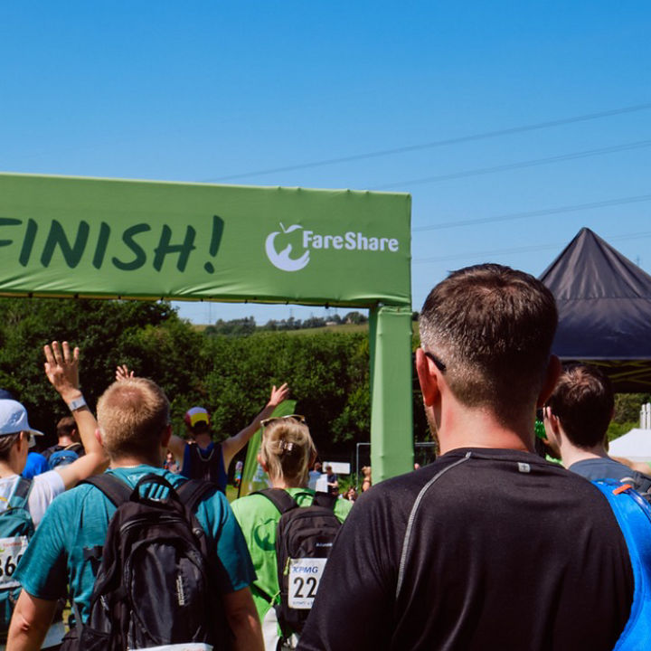 Colleagues participating in a FareShare and KPMG charity walk event