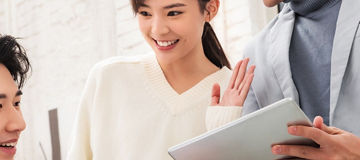 Young business people working in the studio