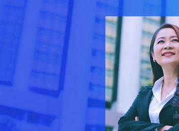 Person in a business suit standing