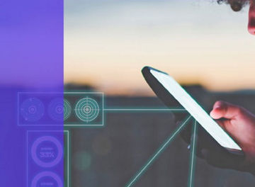 Person looking at tablet