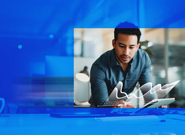 Person using tablet