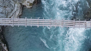 Person walking on the Bridge