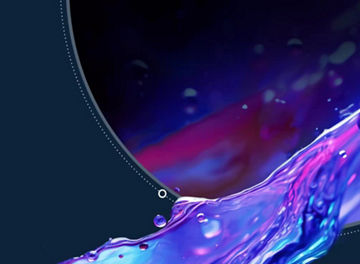 Global family business pink blue liquid flowing