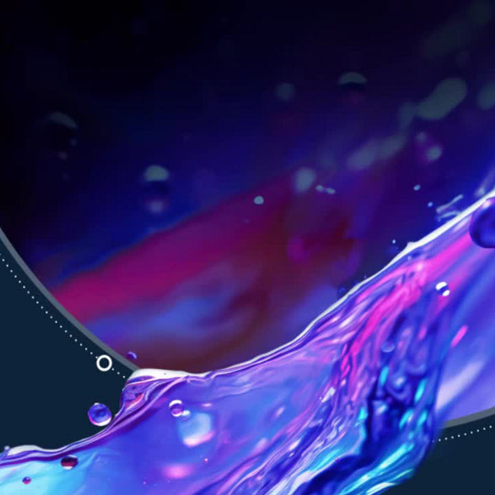 Global family business pink blue liquid flowing