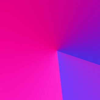 Pink banner with purple geometric shape