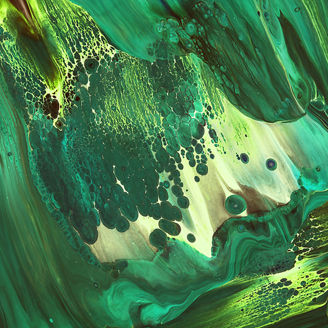 Abstraction of emerald green paint