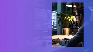 Mężczyzna przy komputerze