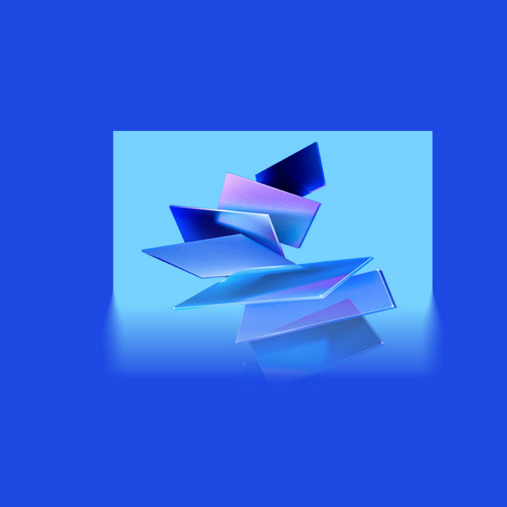 Square glass abstract