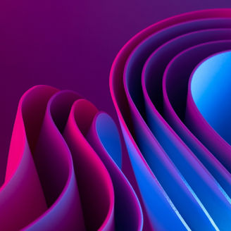 Colorful motion elements with neon led illumination. Abstract futuristic background.