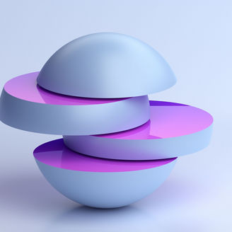 Minimalist background design with an abstract sphere