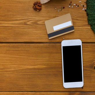 Phone on table
