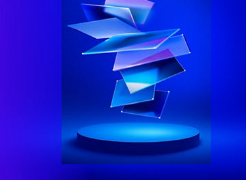 Quadrados em tons azuis