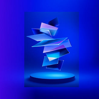 Quadrados em tons azuis