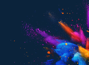Farbpulver-Explosionen