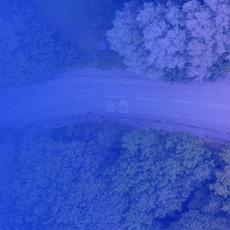 Roundabout helicopter view