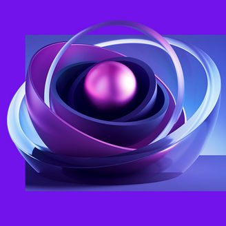 Purple blue 3d banner