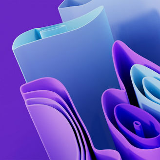 purple blue 3d ribbons