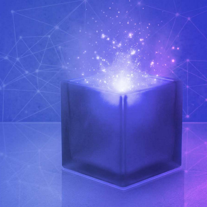 Purple box with sparkles