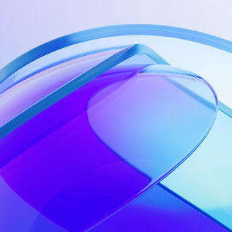 Purple glass globe banner