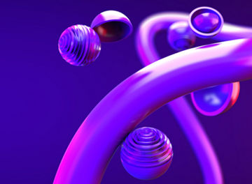 purple spiral circle banner